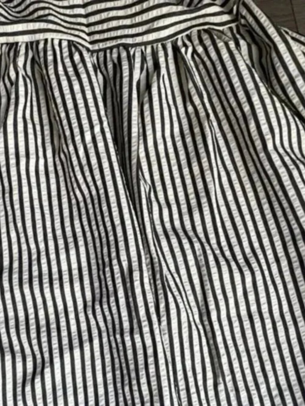 Striped Black & White Maxi Dress - Picture 4 of 5